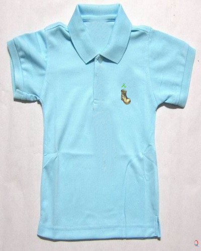 Kids polo shirts light blue color - Click Image to Close